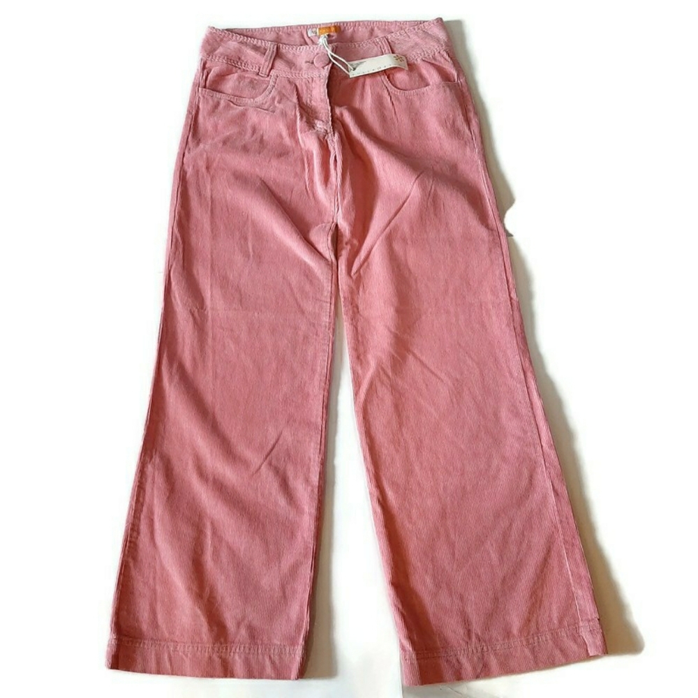TULLE pink corduroy relaxed fit trousers pants